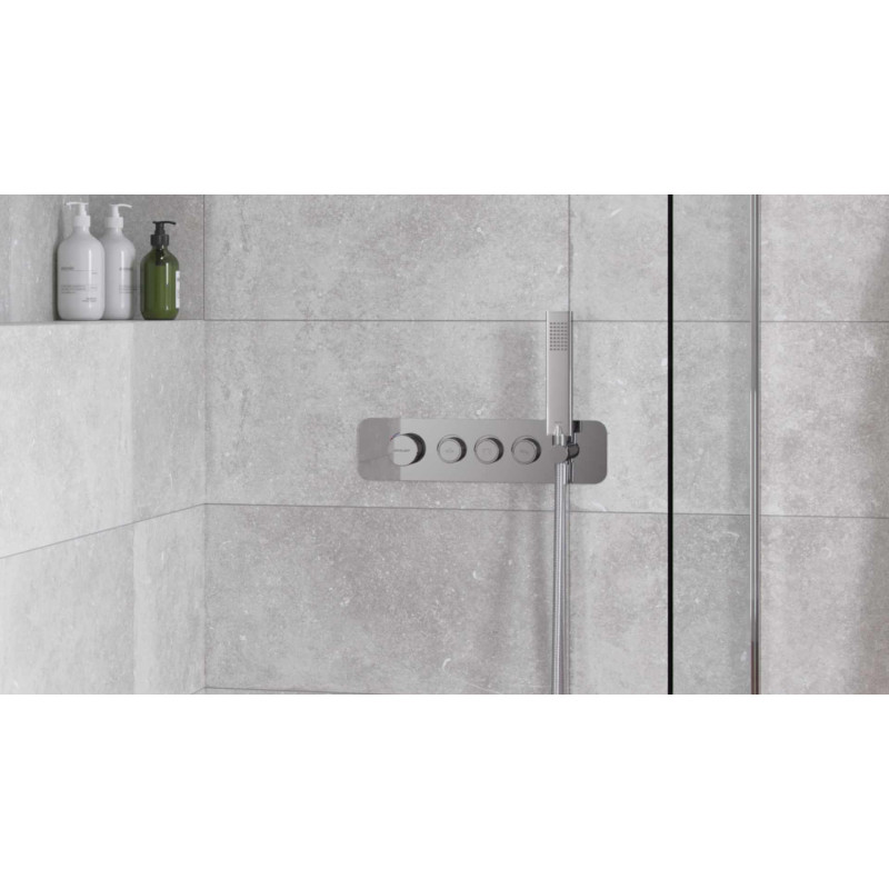 Krotos zestaw prysznicowo-wannowy podtynkowy 3 funkcyjny, chrom