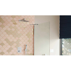 Krotos zestaw prysznicowo-wannowy podtynkowy z deszczownicą 20x30cm 3 funkcyjny, chrom