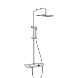 Krotos zestaw prysznicowy natynkowy z deszczownicą 20x30 cm, chrom