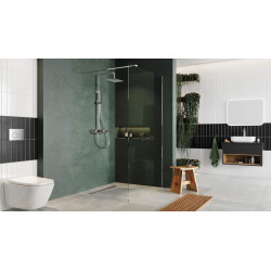 Krotos zestaw prysznicowy natynkowy z deszczownicą 20x30 cm, chrom