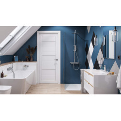 Krotos zestaw prysznicowy natynkowy z deszczownicą 20x30 cm, chrom