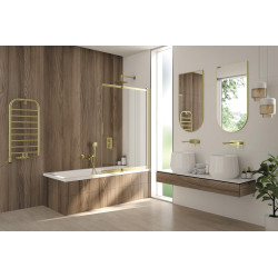 Elegancki Zestaw Prysznicowy Gold Luxe - Podtynkowy System z Deszczownicą i Wylewką