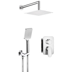 Elegancki Zestaw Prysznicowy Podtynkowy z Głowicą Anti-Calc i Mieszaczem BOX