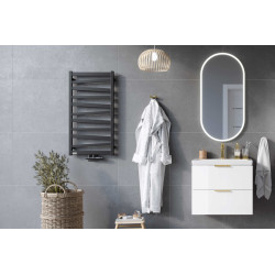 Italic grzejnik łazienkowy 95x50 cm,  szary metalik