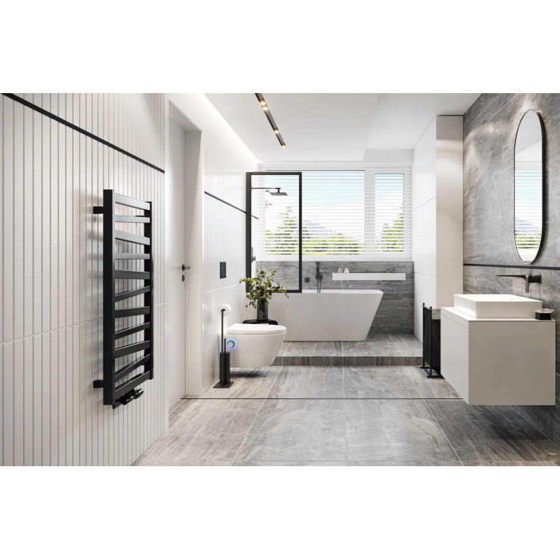 Italic grzejnik łazienkowy 95x50 cm,  czarny soft