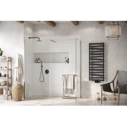 Italic grzejnik łazienkowy 113x50 cm, czarny soft