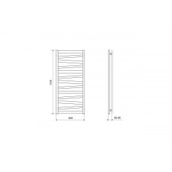 Italic grzejnik łazienkowy 113x50 cm, szary metalik