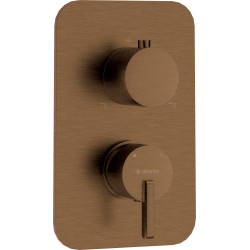 Elegancka bateria podtynkowa BOX - brąz szczotkowany, mosiądz, montaż ukryty, gwarancja 2 lata