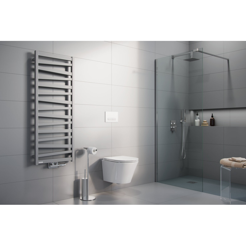 Italic grzejnik łazienkowy 131x50 cm, szary metalik