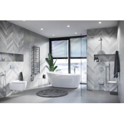 Italic grzejnik łazienkowy 131x50 cm, szary metalik