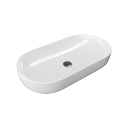 Excellent Jima umywalka nablatowa 82x41 cm owalna  biały połysk