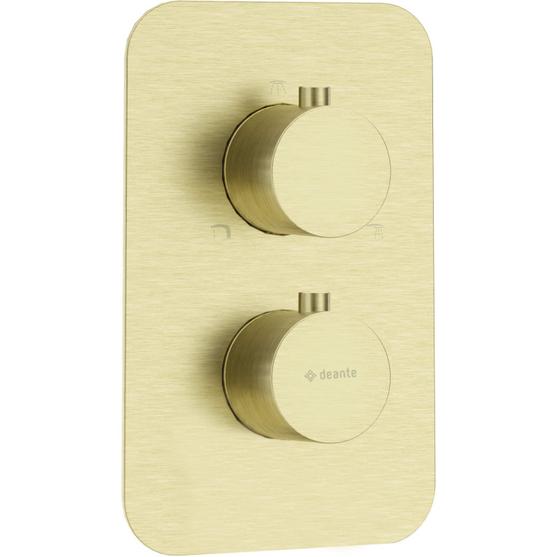 Elegancki Element Zewnętrzny BOXa - Złoto Szczotkowane, Mosiądz, Podtynkowy Montaż