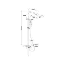 Elegancka Deszczownica Svart Slim Czarna - Nowoczesność i Komfort pod Prysznicem!
