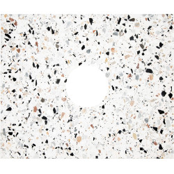 Designerski kamienny blat terrazzo do konsoli łazienkowej 500x600 mm – trwałość i styl