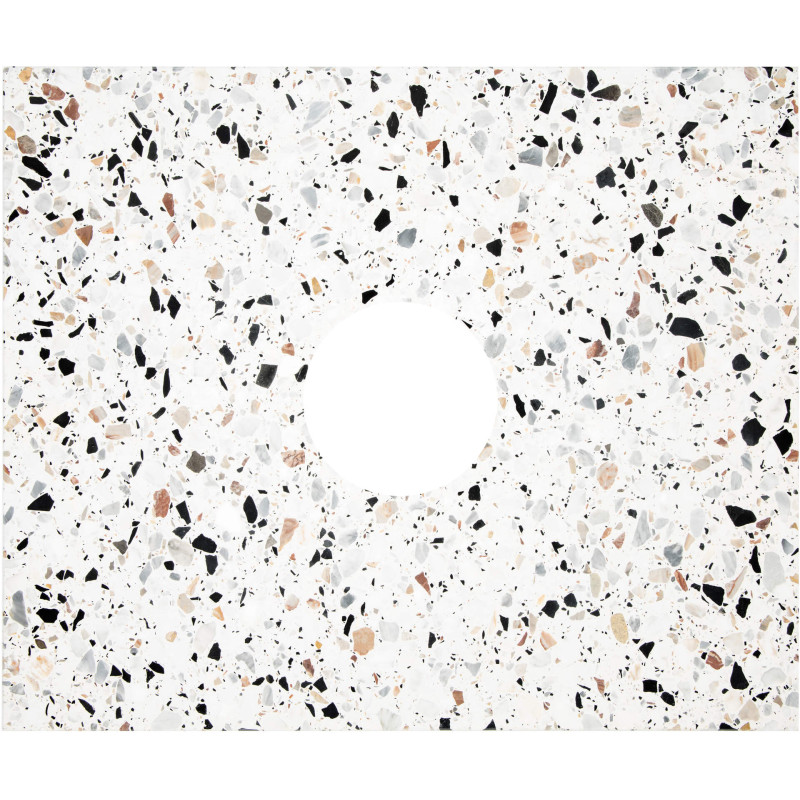 Designerski kamienny blat terrazzo do konsoli łazienkowej 500x600 mm – trwałość i styl