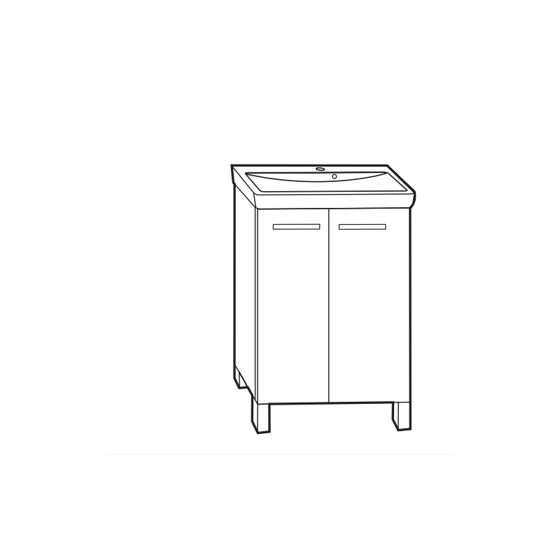 Stylowa Szafka Łazienkowa CAPRI z Umywalką D65 - Elegancja i Funkcjonalność w Twoim Domu