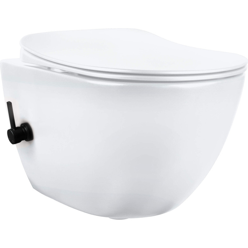 Elegancka Miska WC z Bidetem i Ukrytą Instalacją - Nowoczesna Funkcjonalność 2w1