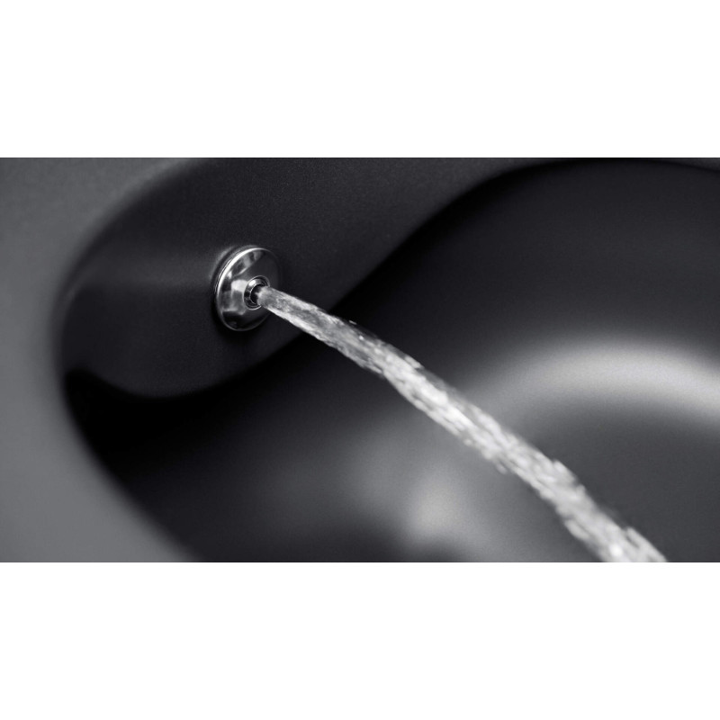 Elegancka Miska WC z Bidetem i Baterią - Nowoczesna Ceramika Nero bez Kołnierza