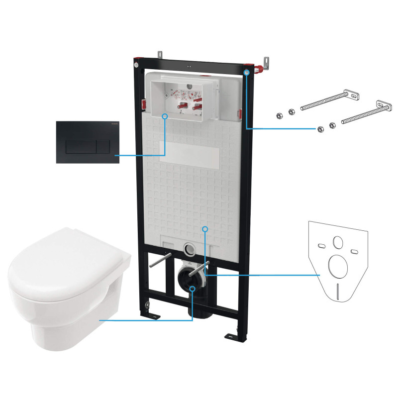 Nowoczesny Zestaw WC Podtynkowy 6 w 1: Elegancja i Funkcjonalność dla Twojej Łazienki