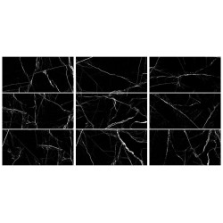 Elegancka Płytka Gresowa 60x120 cm Srebrna Połysk Ekskluzywne Wzornictwo