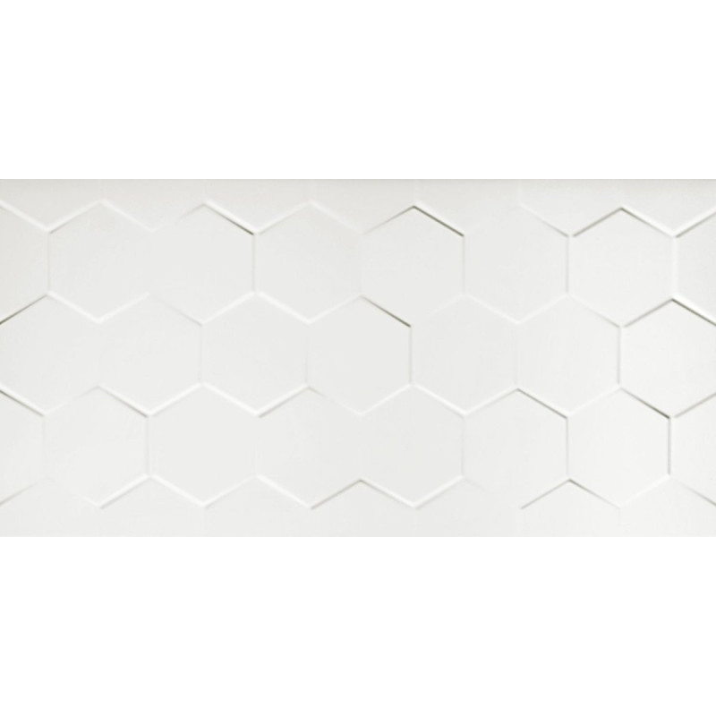 Biała Płytka Ścienna Hexagon 30x60 - Połyskowy Hit Designu!
