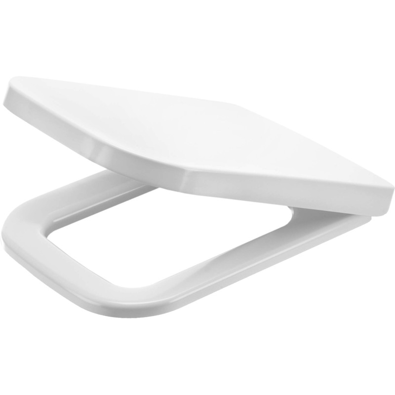 Sedesowy Komfort Plus - Biały, Antybakteryjny, Wolnoopadający z Chromowanymi Zawiasami