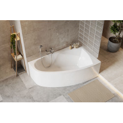 Excellent Kameleon wanna narożna 170x110 cm lewa  bialy połysk