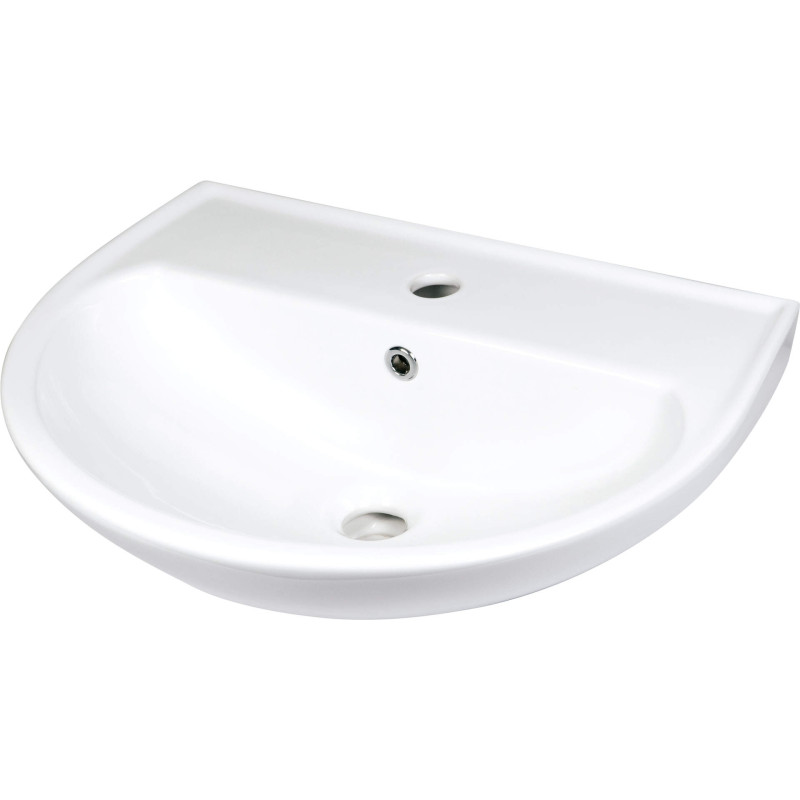 Stylowa Umywalka Ceramiczna Ścienna z Otworem na Baterię - Nowoczesny Design i Funkcjonalność