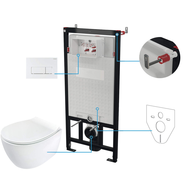 Perfekcyjny Zestaw WC 6 w 1 - Ciche Podtynkowe Rozwiązanie dla Twojej Łazienki!