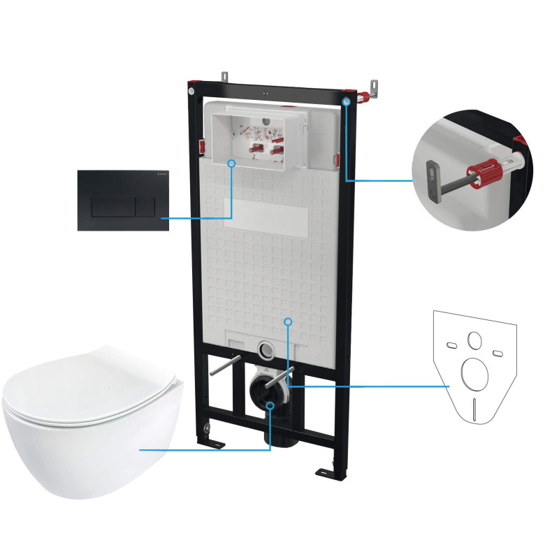 Podtynkowy zestaw WC 6w1 Komfort Plus - Nowoczesność i Wygoda w Twojej Łazience!