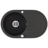 Zlewozmywak Granitowy Dafne 1K Okrągły Czarny - Elegancja i Wytrzymałość na Lata!