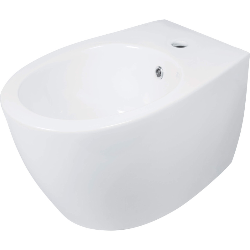 Elegancki Bidet Wiszący z Ukrytymi Mocowaniami - Biała Ceramika 36x51cm