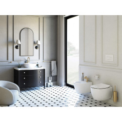 Elegancki Bidet Wiszący z Ukrytymi Mocowaniami - Biała Ceramika 36x51cm