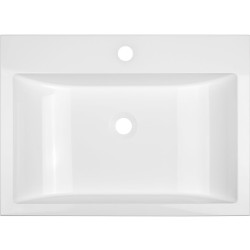 Elegancka umywalka granitowa ALBANO 60x44 - biel, która zachwyca i trwa!