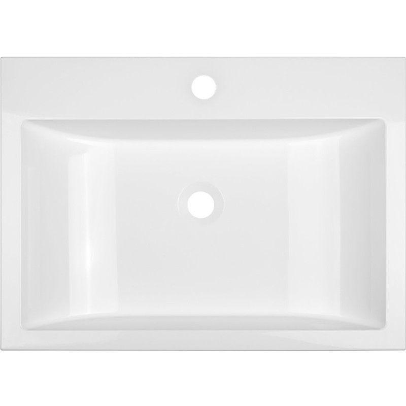 Elegancka umywalka granitowa ALBANO 60x44 - biel, która zachwyca i trwa!