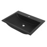 Elegancka Granitowa Umywalka Albano 60x44 cm Czarna, Montaż w Blacie, Odporność na Wszystko