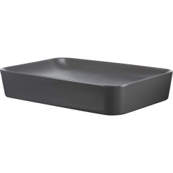 Stylowa Umywalka Ceramiczna 60x40 cm - Antracyt Titanium, Nowoczesny Design!