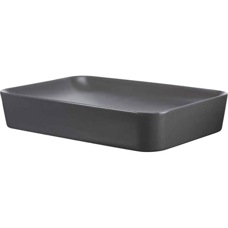 Stylowa Umywalka Ceramiczna 60x40 cm - Antracyt Titanium, Nowoczesny Design!
