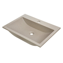 Beżowa Umywalka Granitowa ALBANO 60x44 cm – Styl i Wytrzymałość dla Twojej Łazienki!