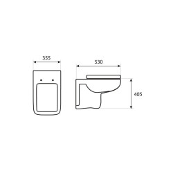 Stylowy Zestaw WC Super Slim z Toaletą Rimless i Stelażem Eco Box - Czarny Design