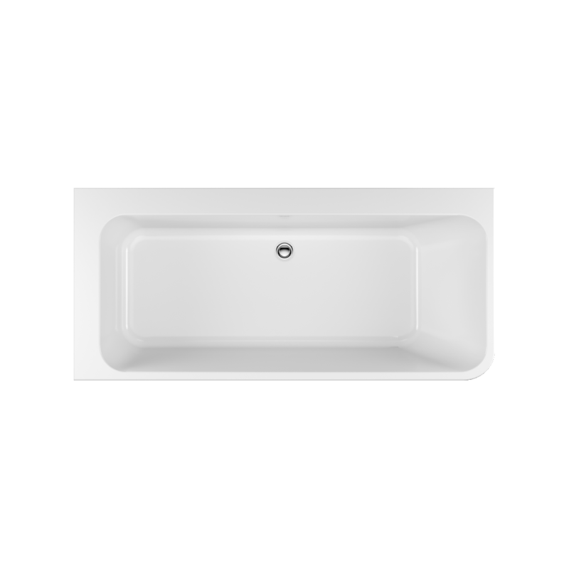 Lila 2.0 wanna prostokątna 160x73 cm narożna lewa, biały połysk