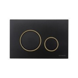 Ekskluzywny Zestaw Podtynkowy Slim 35: Eco Design + Vela, Czarny Mat ze Złotymi Detalami