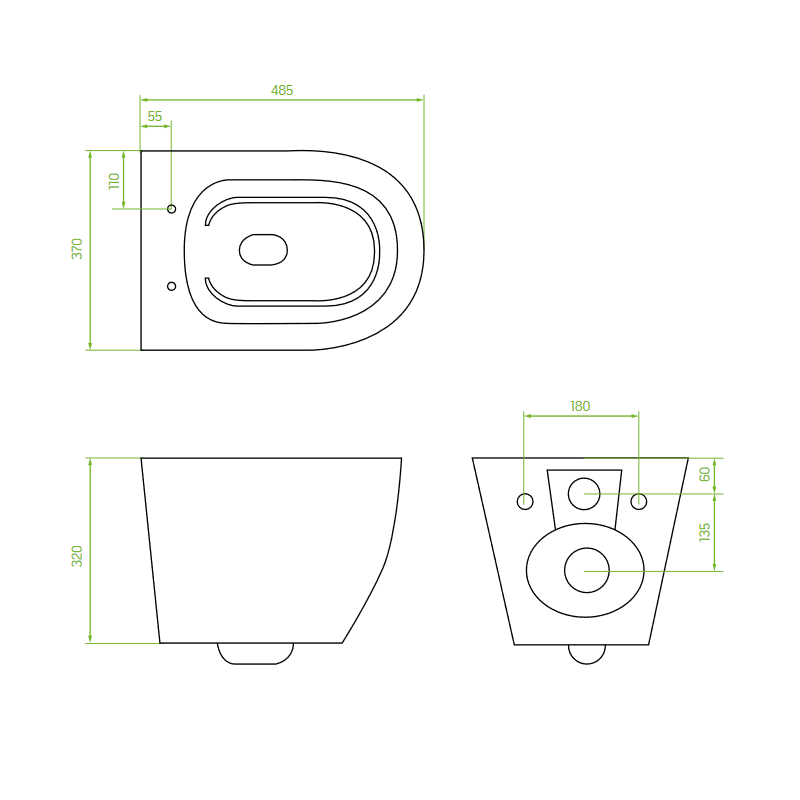 Nowoczesny zestaw łazienkowy: Stelaż, Deska WC Rimless i Designerska Czarna Miska Desna!