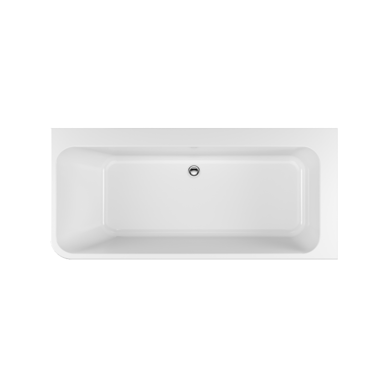 Lila 2.0 wanna prostokątna 160x73 cm narożna prawa, biały połysk