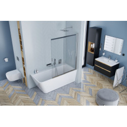 Lila 2.0 wanna prostokątna 160x73 cm narożna prawa, biały połysk