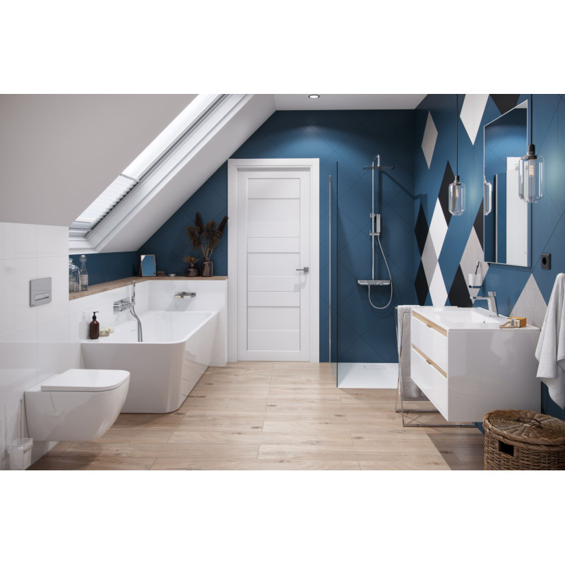 Lila 2.0 wanna prostokątna 160x73 cm narożna prawa, biały połysk