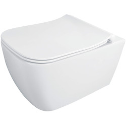 Misja WC Elegance: Bezkołnierzowa Ceramika Wisząca z Deską Slim Wolnoopadającą - Kompletny Zestaw