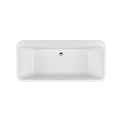 Lila 2.0 wanna prostokątna 160x73 cm wolnostojąca, biały połysk
