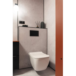 Misja WC Elegance: Bezkołnierzowa Ceramika Wisząca z Deską Slim Wolnoopadającą - Kompletny Zestaw