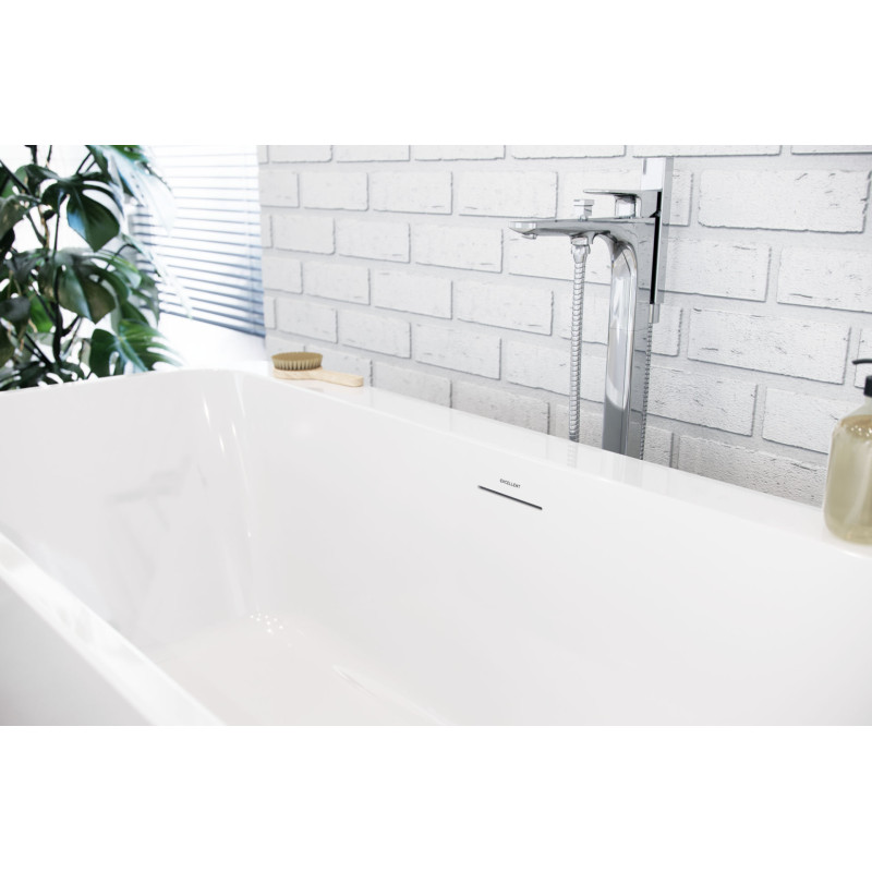 Lila 2.0 wanna prostokątna 160x73 cm wolnostojąca, biały połysk